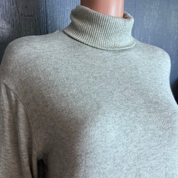 Zara Long Sleeve Turtleneck Sweater Dress Med Soft Comfy Workwear Casual Preppy - Picture 2 of 5